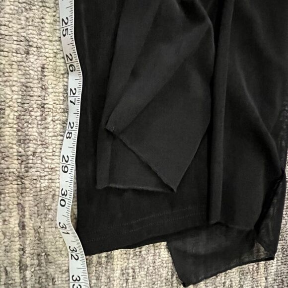 Womens Medium Wide Leg Pants Black Pull On Elastic Sheer Lined USA Flowy NWOT - Picture 7 of 7